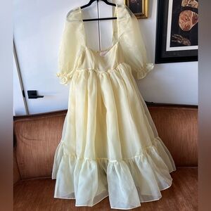Selkie Mid Length Butter Yellow Princess Dress